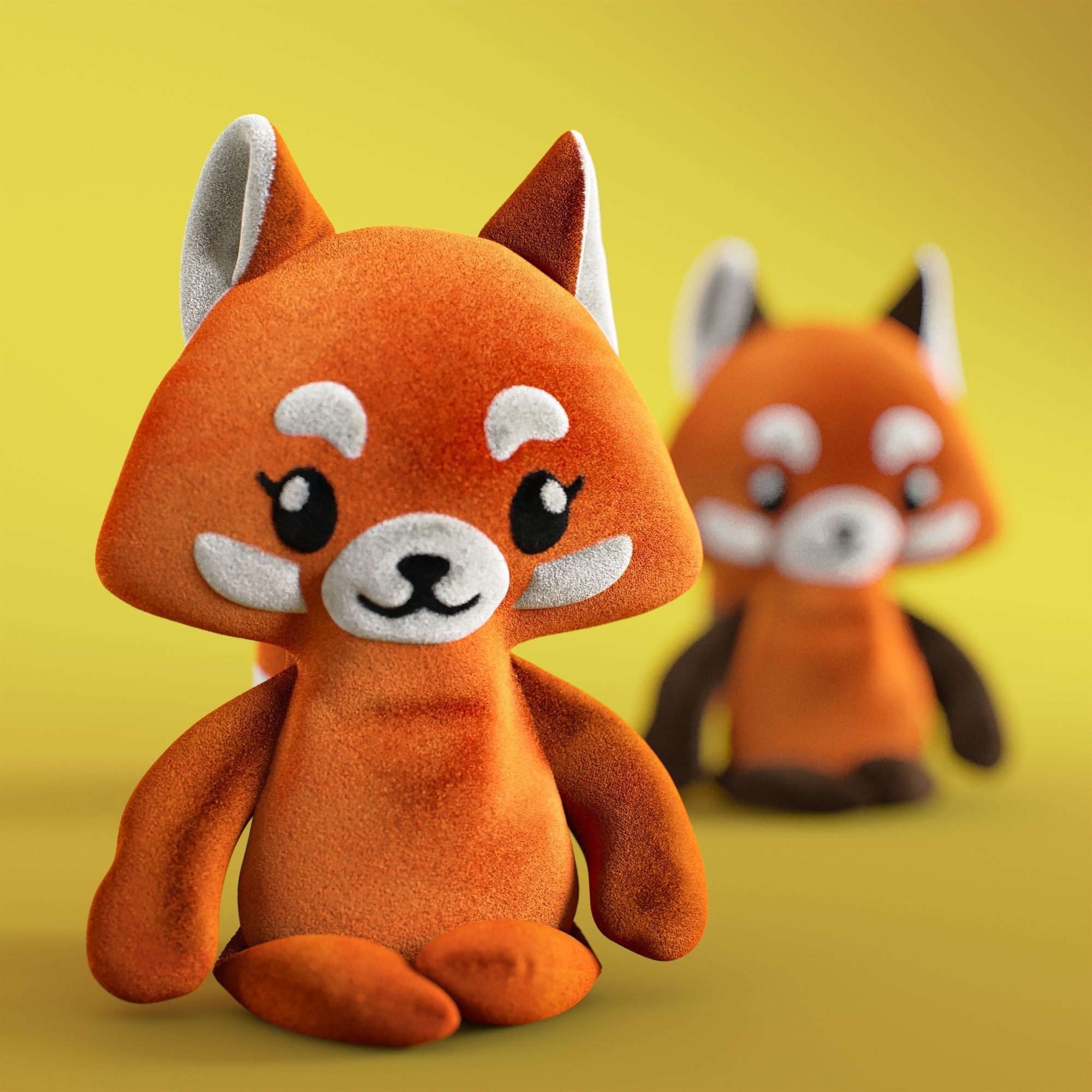 Red panda 3D model_8