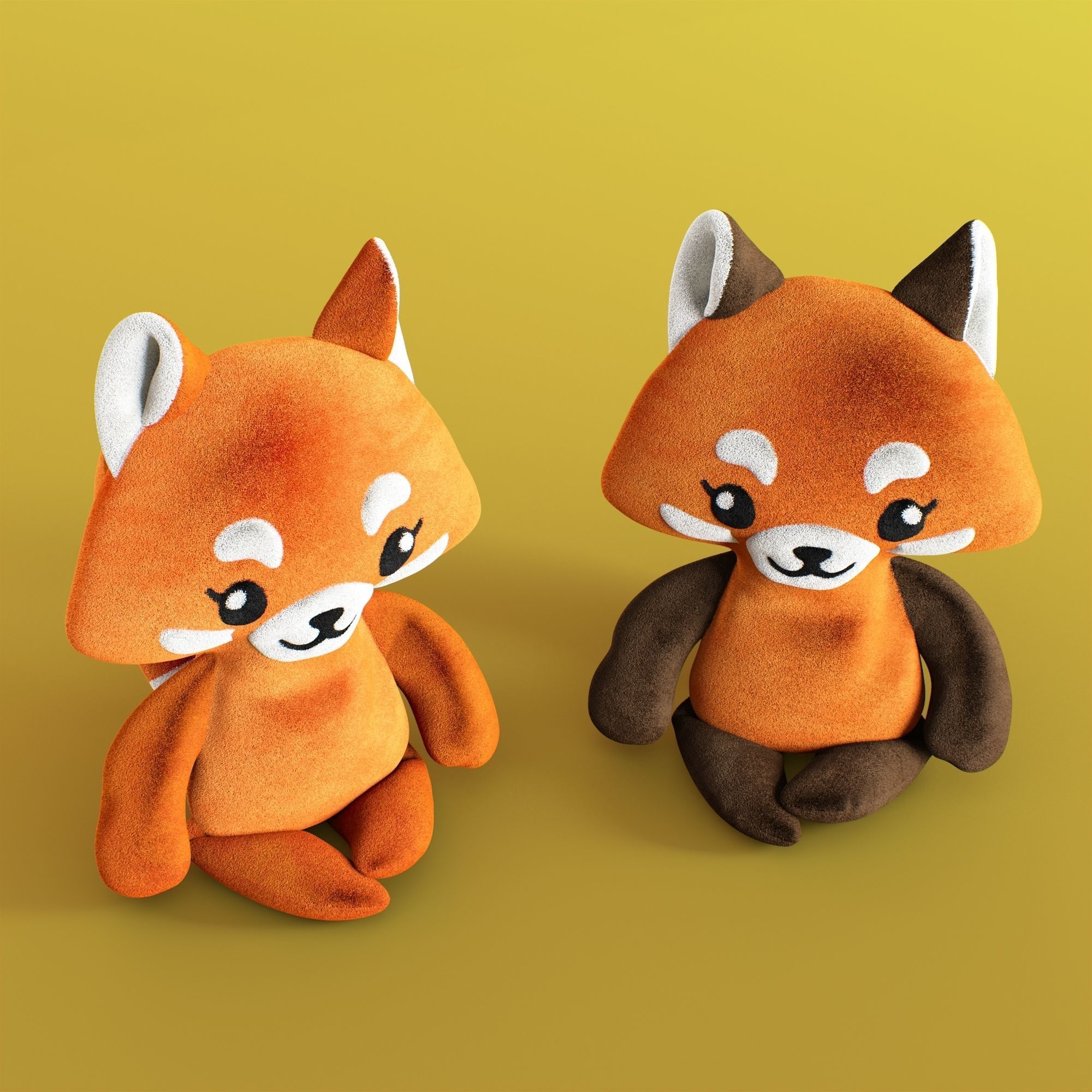 Red panda 3D model_4