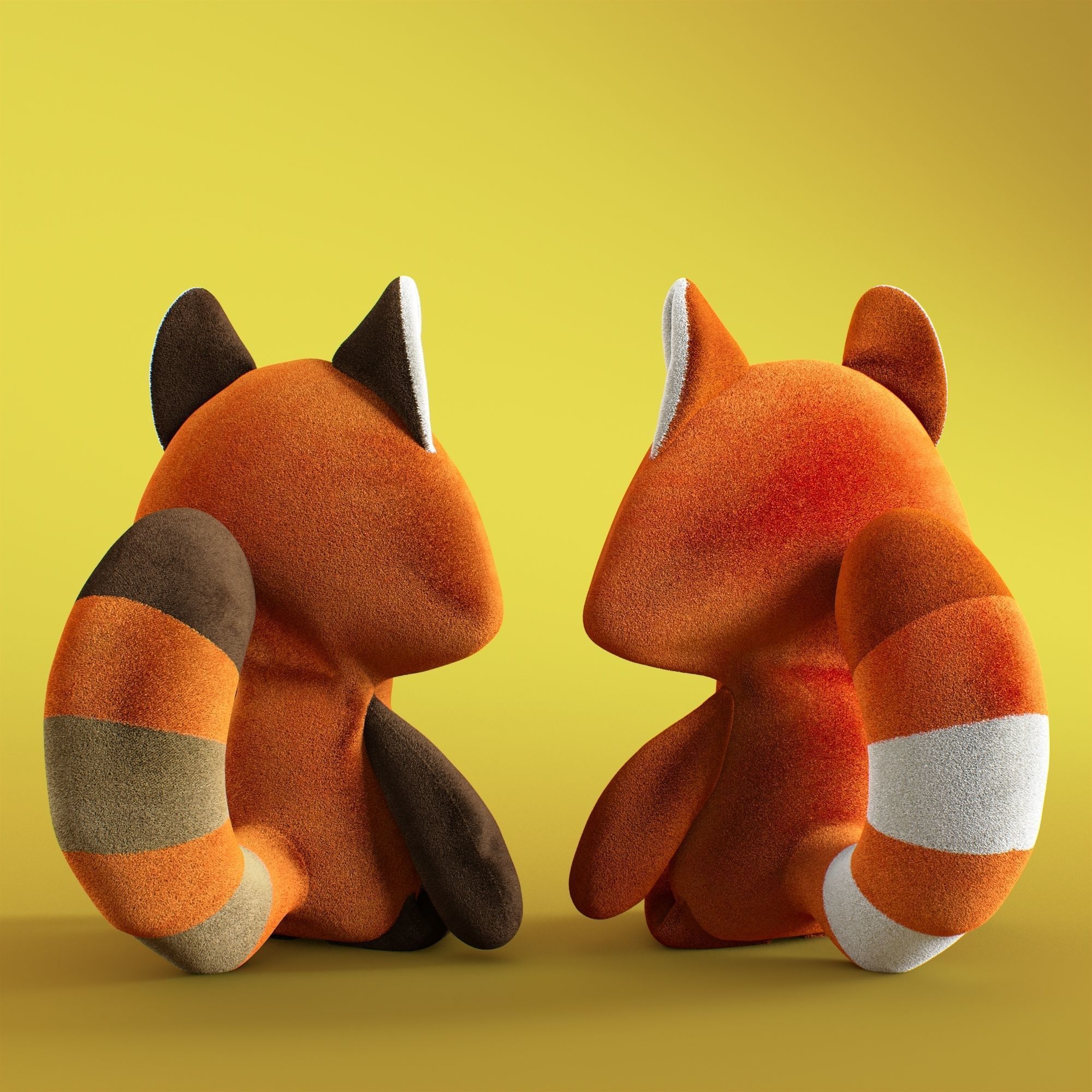 Red panda 3D model_10