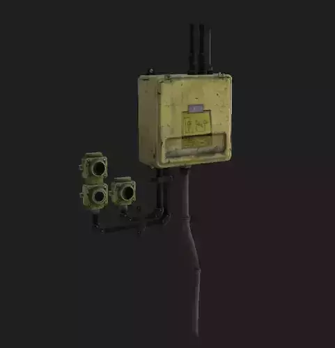 Low Poly Fuse box Low-poly 3D model