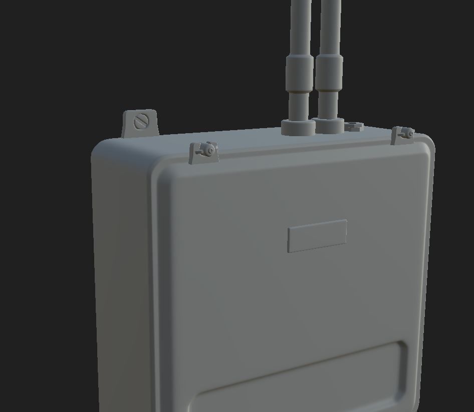 Low Poly Fuse box Low-poly 3D model_5