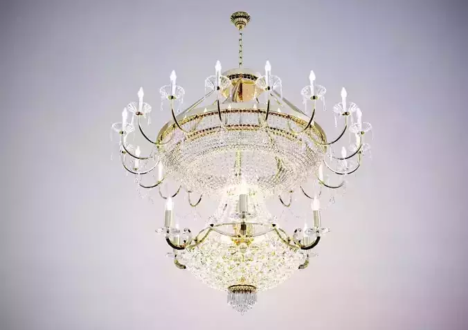 lyustra chandelier classic ready to use Low-poly 3D model