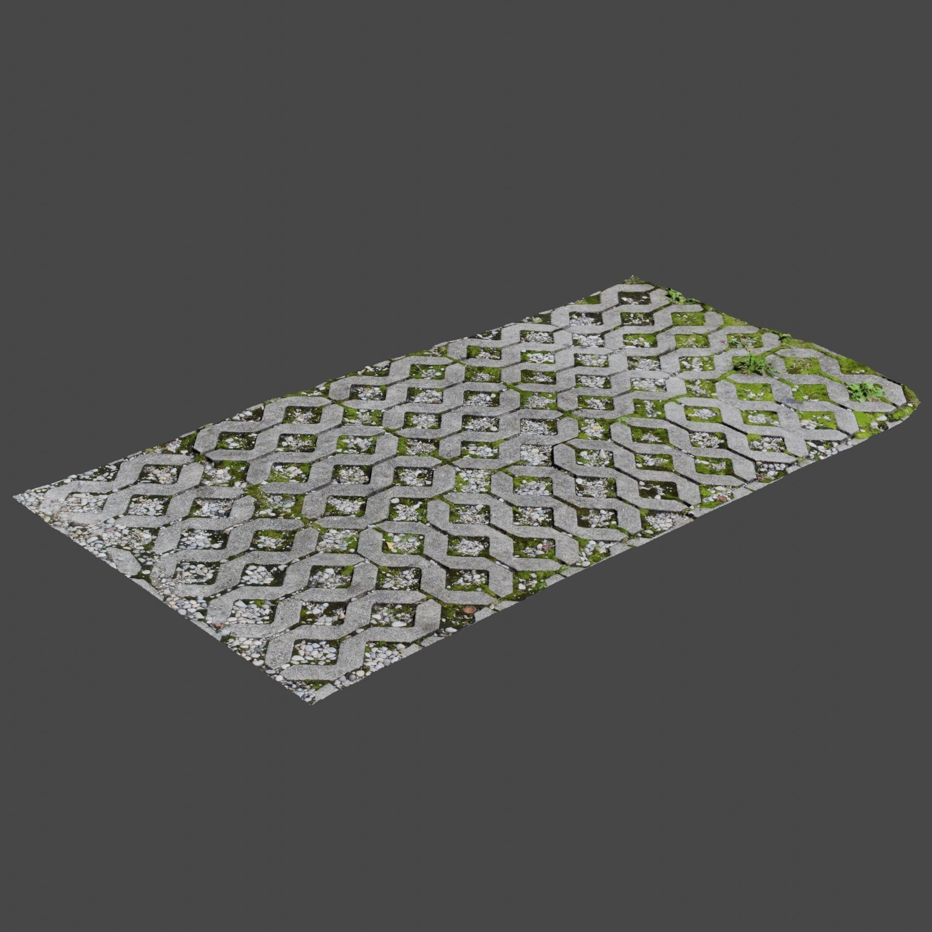 Stone Pathway 3D model_2