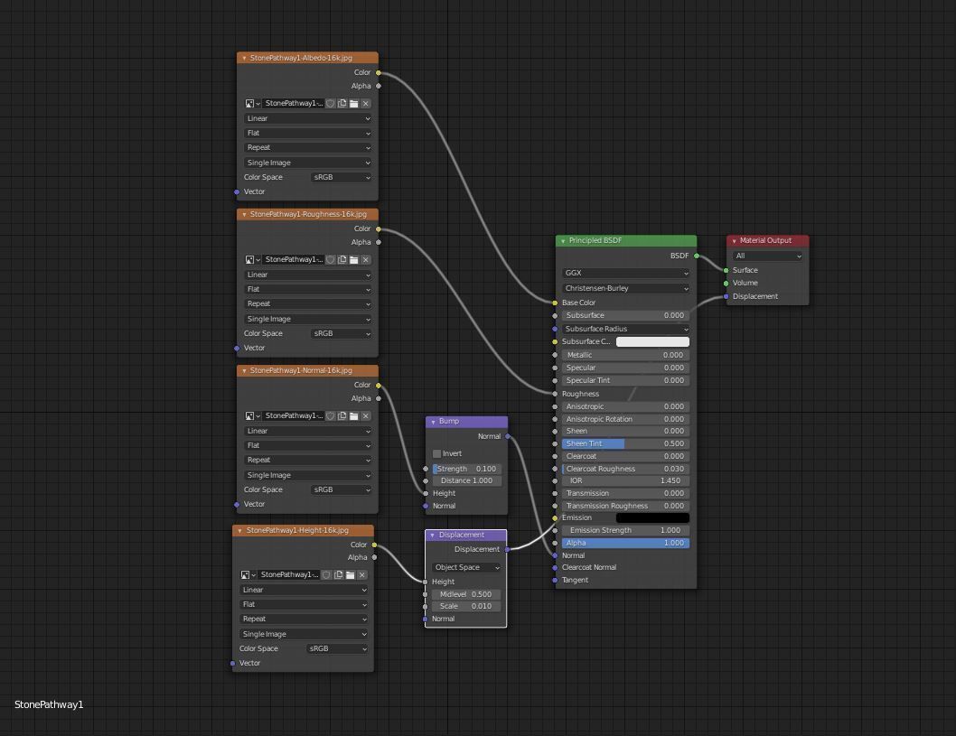 Stone Pathway 3D model_8