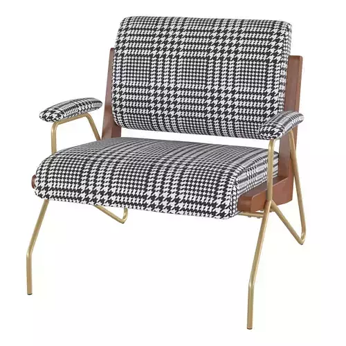 Homary-Houndstooth Accent Chair 