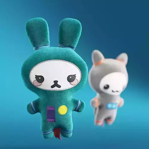 Astrobunny Cosmokitty plush 3D model