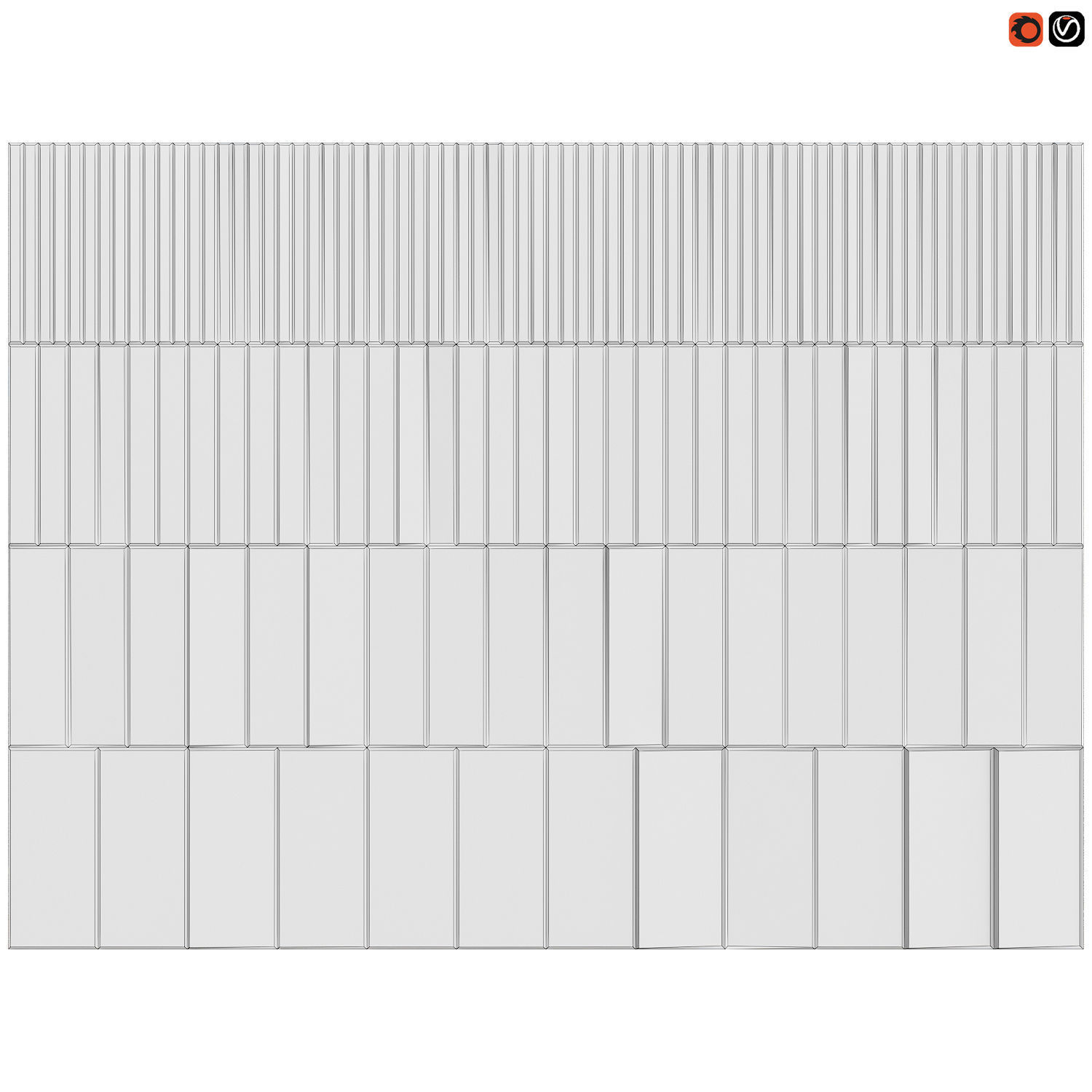 Decor mirror wall Panel 2 AKollection 3D model_1