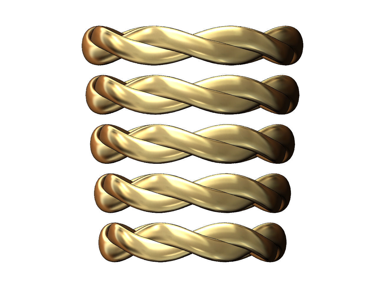 Overlapping braided band US sizes 5to9 3D print model_1