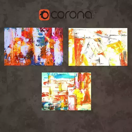 Baguettes abstract painting on canvas