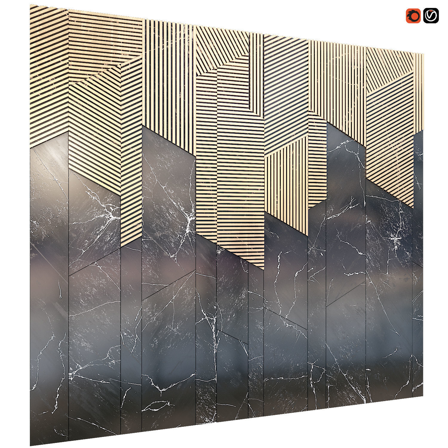 Decor Panel Sun-City 3D model_1