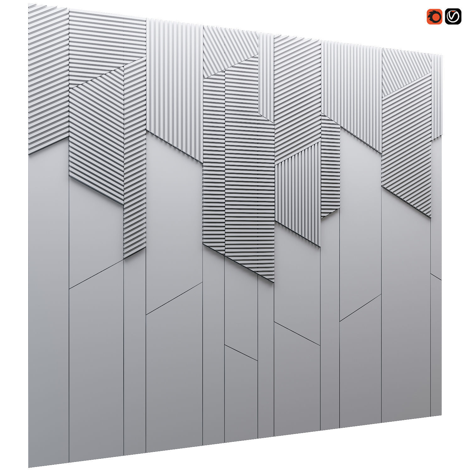 Decor Panel Sun-City 3D model_2