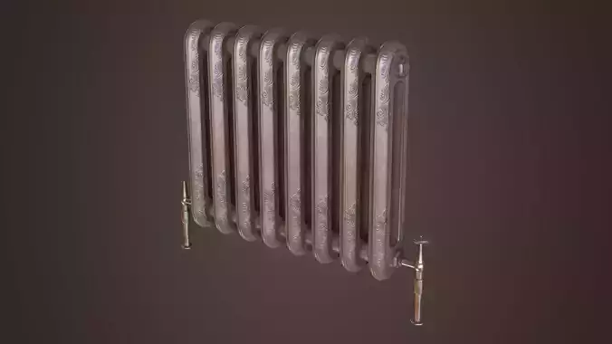 Vintage radiator Low-poly 3D model