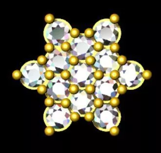 Quallet star made of gold and diamonds Free 3D print model