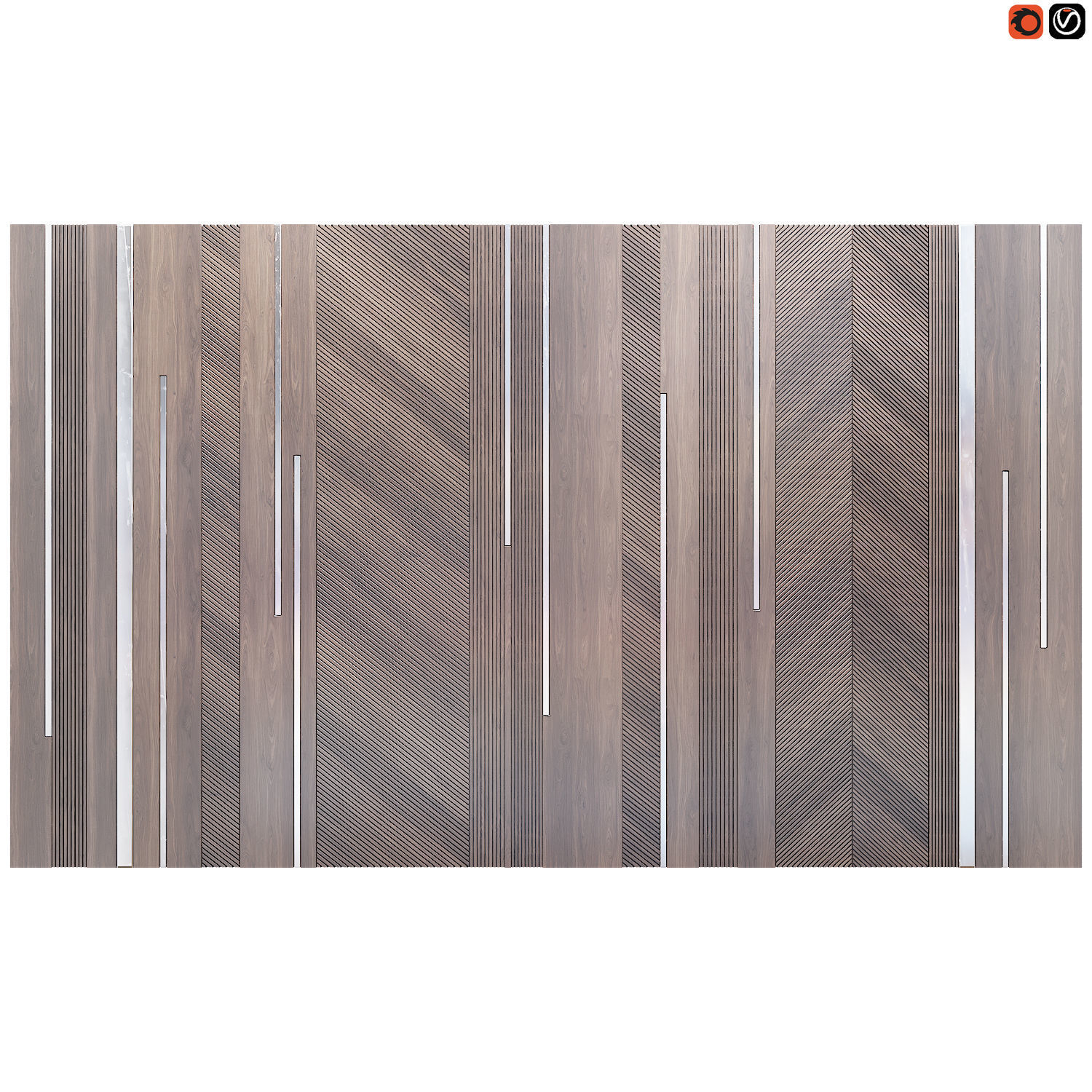 Decor wood Panel 45 3D model_1