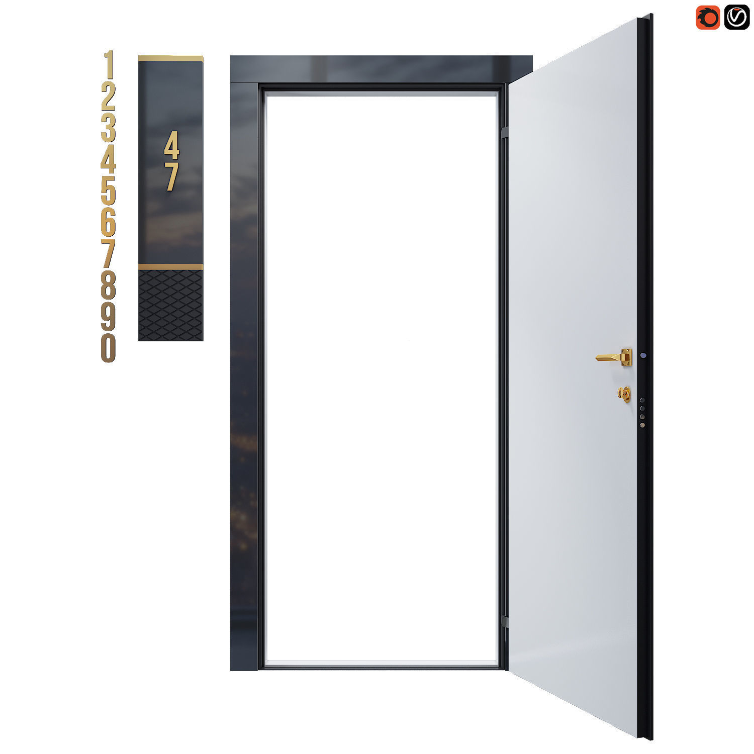 Door Credo 1  3D model_1