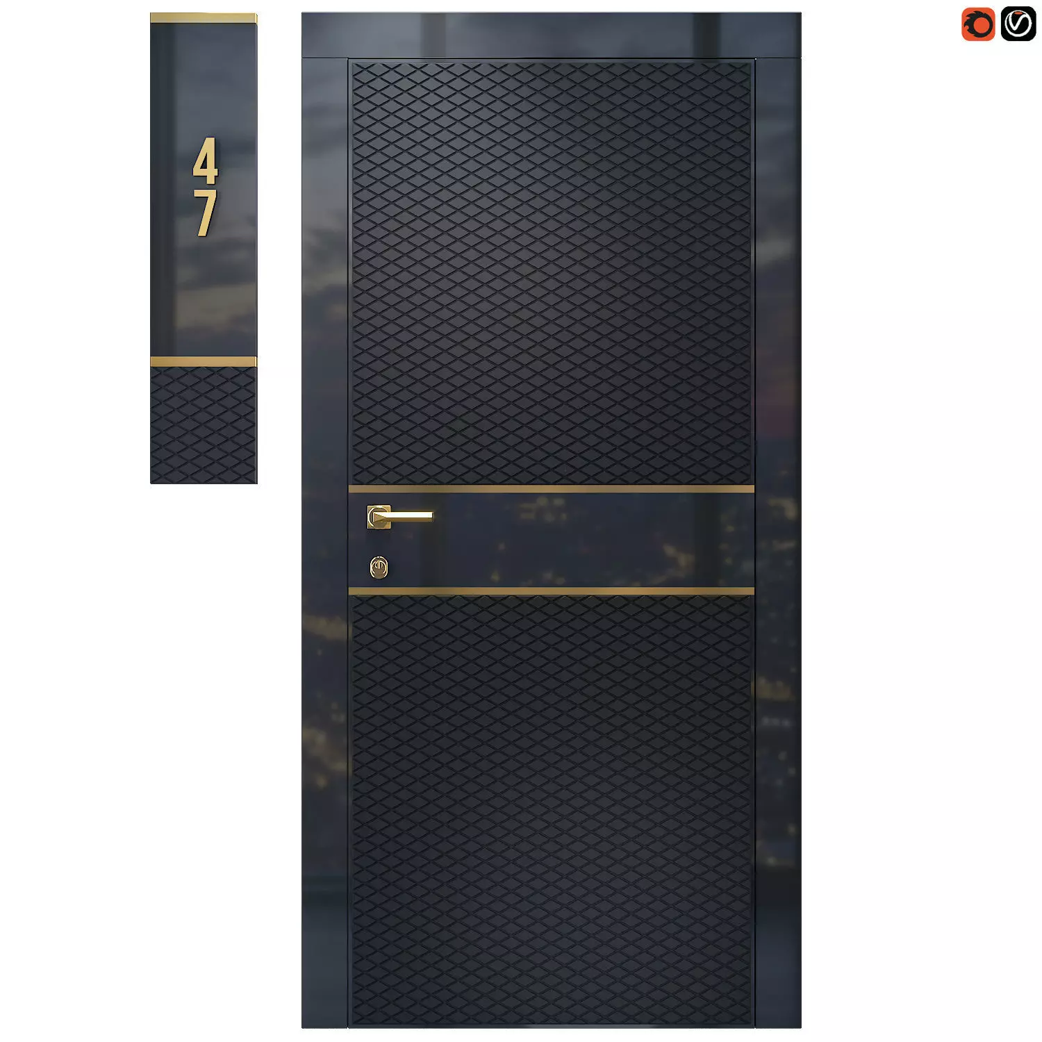 Door Credo 1  3D model_0