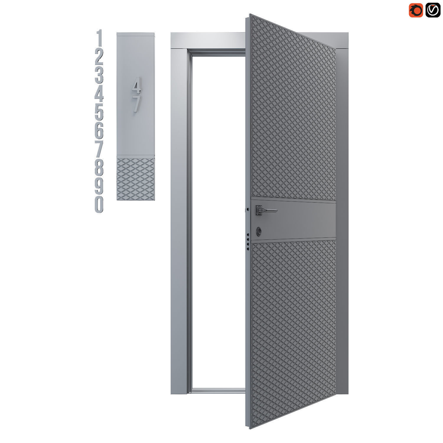 Door Credo 1  3D model_2