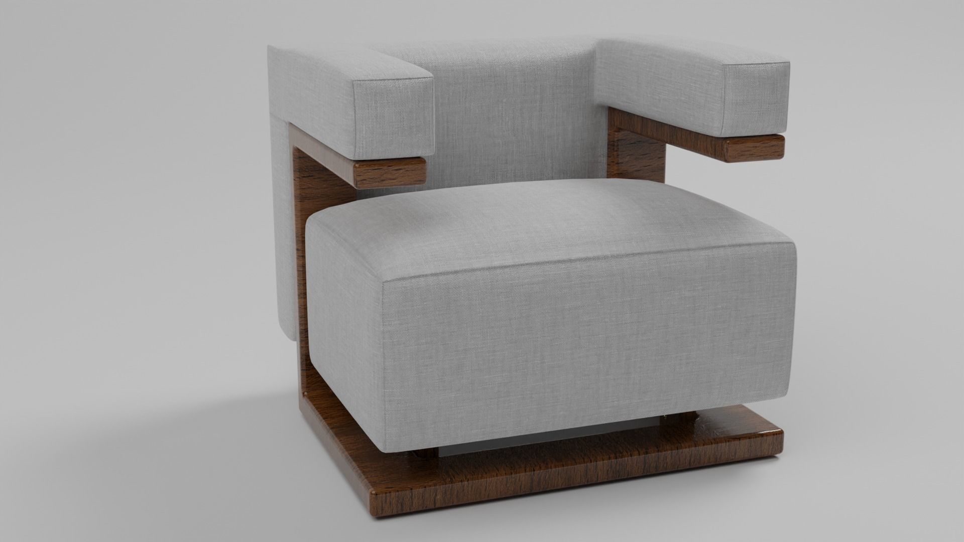 The F-51 Armchair and Sofa Suite Low-poly 3D model_22