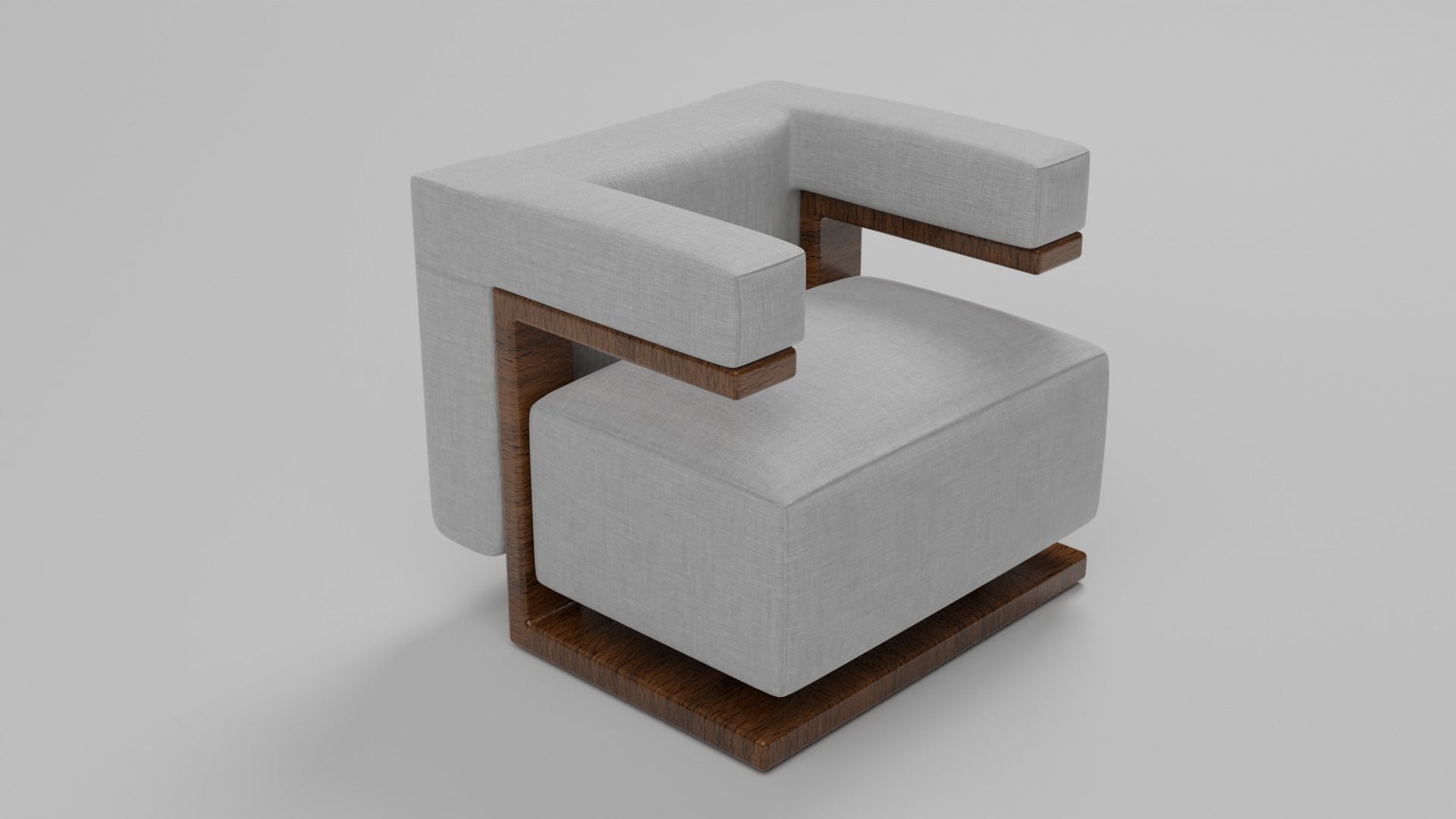 The F-51 Armchair and Sofa Suite Low-poly 3D model_15