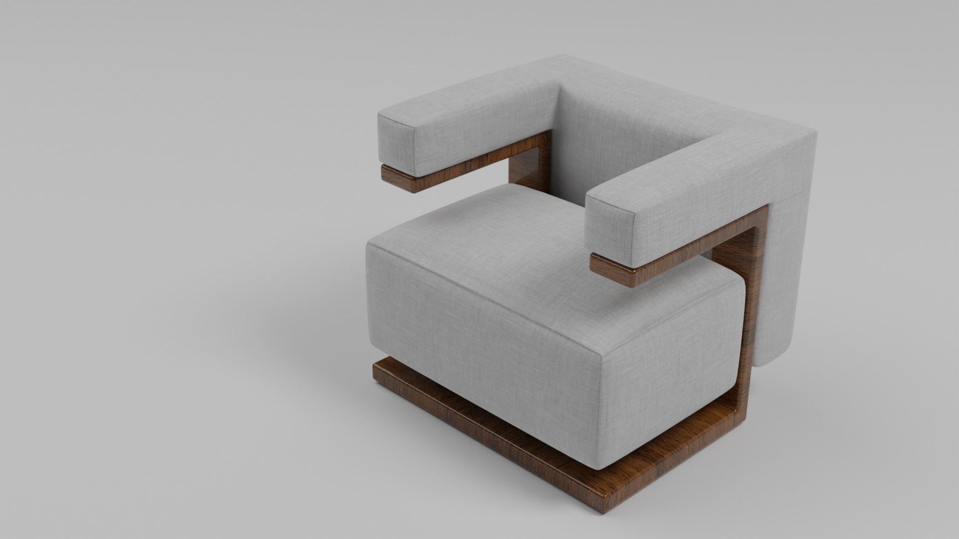The F-51 Armchair and Sofa Suite Low-poly 3D model_20