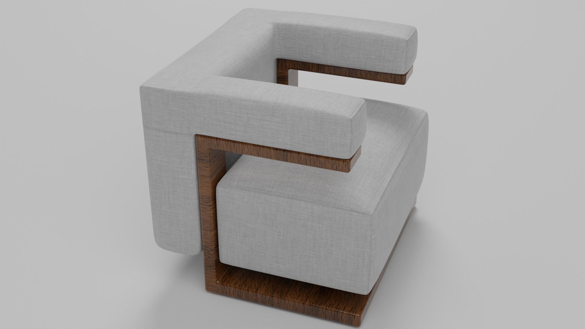 The F-51 Armchair and Sofa Suite Low-poly 3D model_17