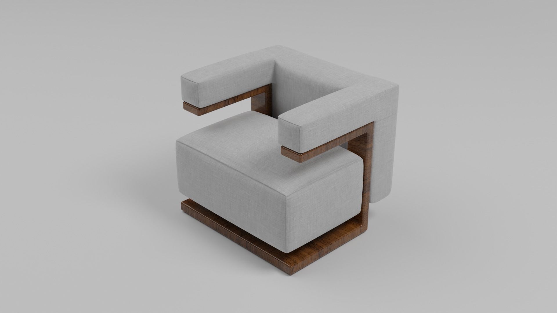 The F-51 Armchair and Sofa Suite Low-poly 3D model_19