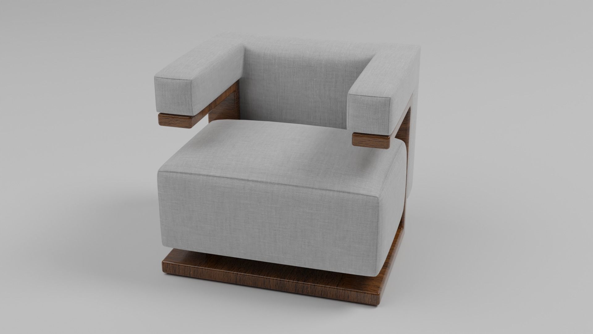 The F-51 Armchair and Sofa Suite Low-poly 3D model_14
