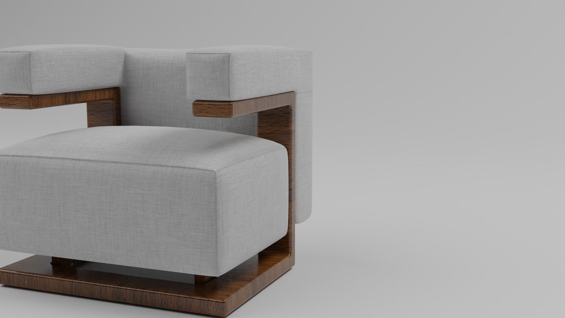 The F-51 Armchair and Sofa Suite Low-poly 3D model_21