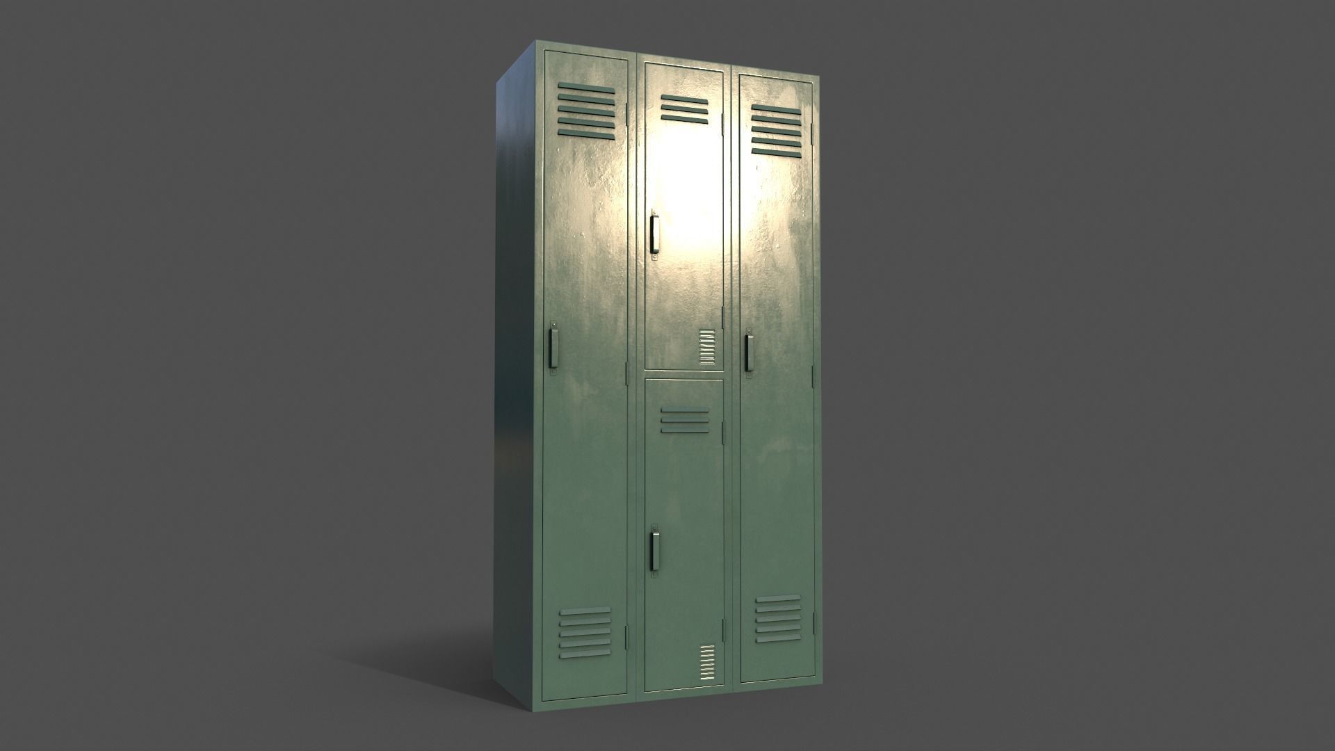 PBR School Gym Locker 04 - Multi color Pack 3D Model Collection_81