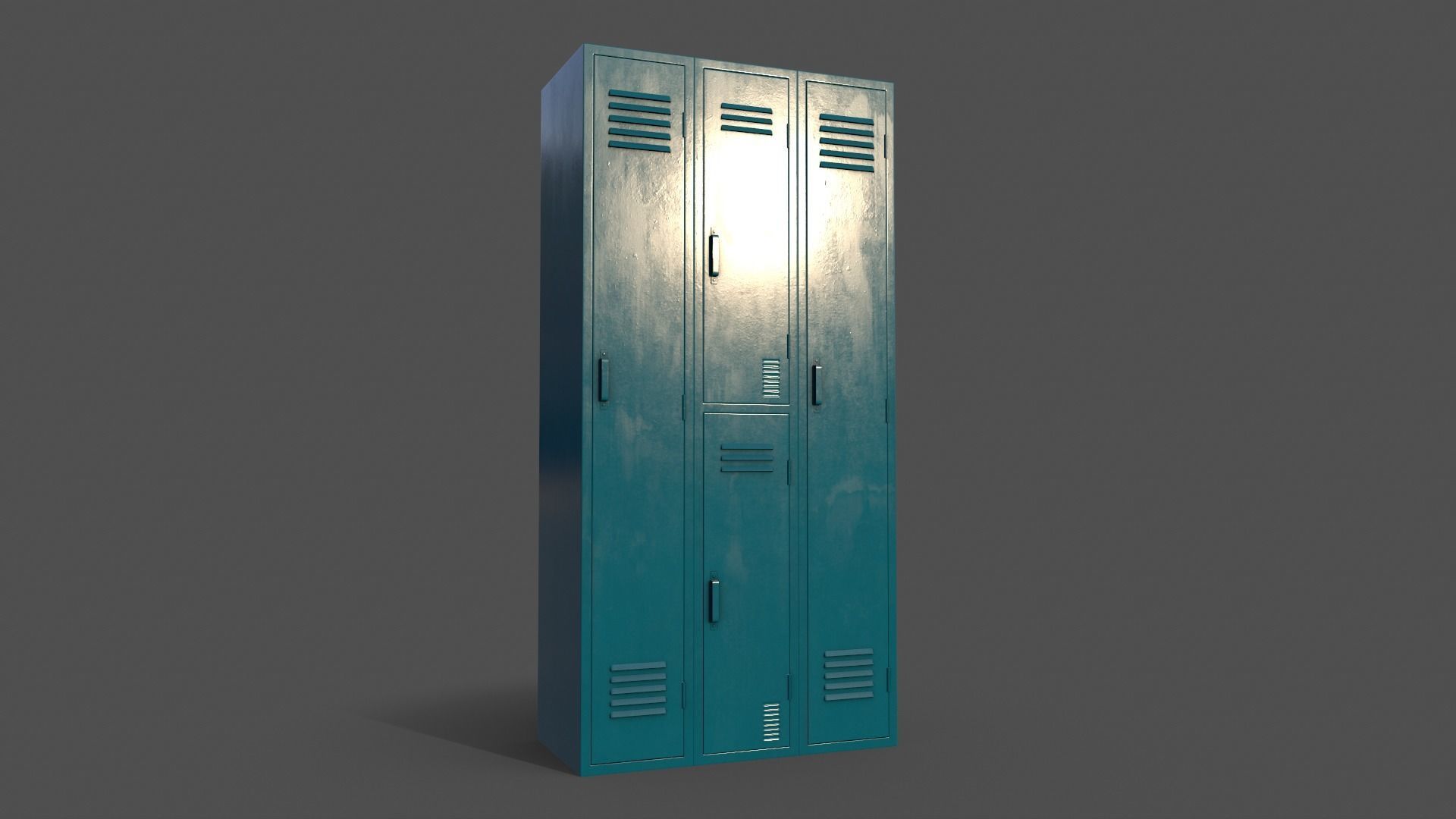 PBR School Gym Locker 04 - Multi color Pack 3D Model Collection_83