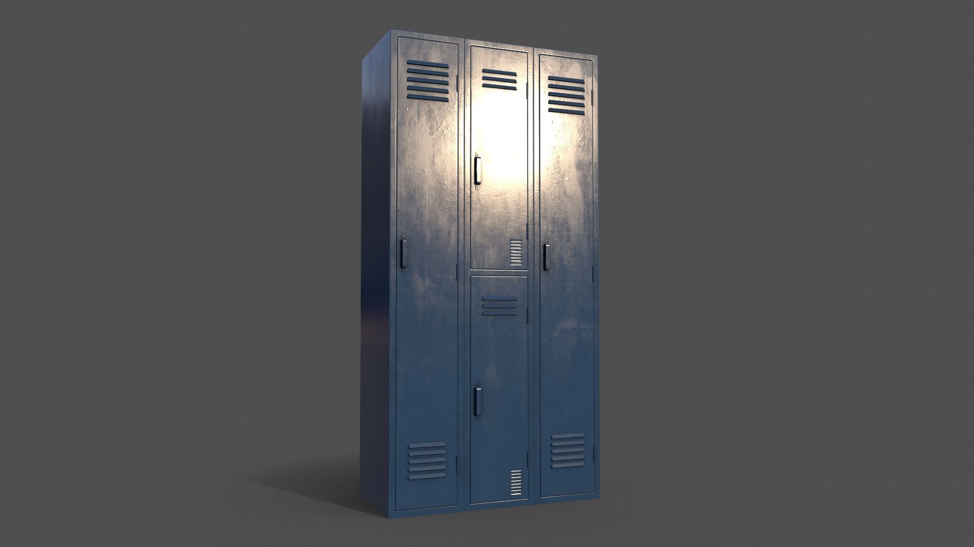 PBR School Gym Locker 04 - Multi color Pack 3D Model Collection_84