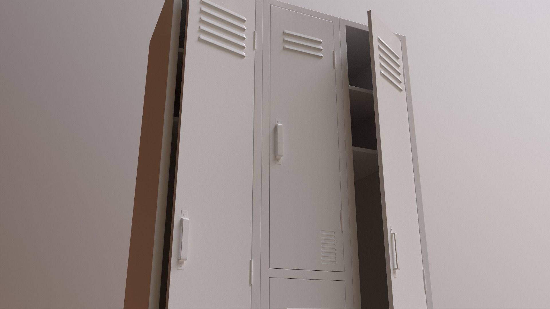 PBR School Gym Locker 04 - Multi color Pack 3D Model Collection_92