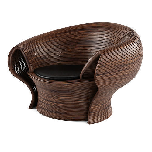 Steam 23 Walnut Steam bent Chair by Bae Se Hwa 3D model