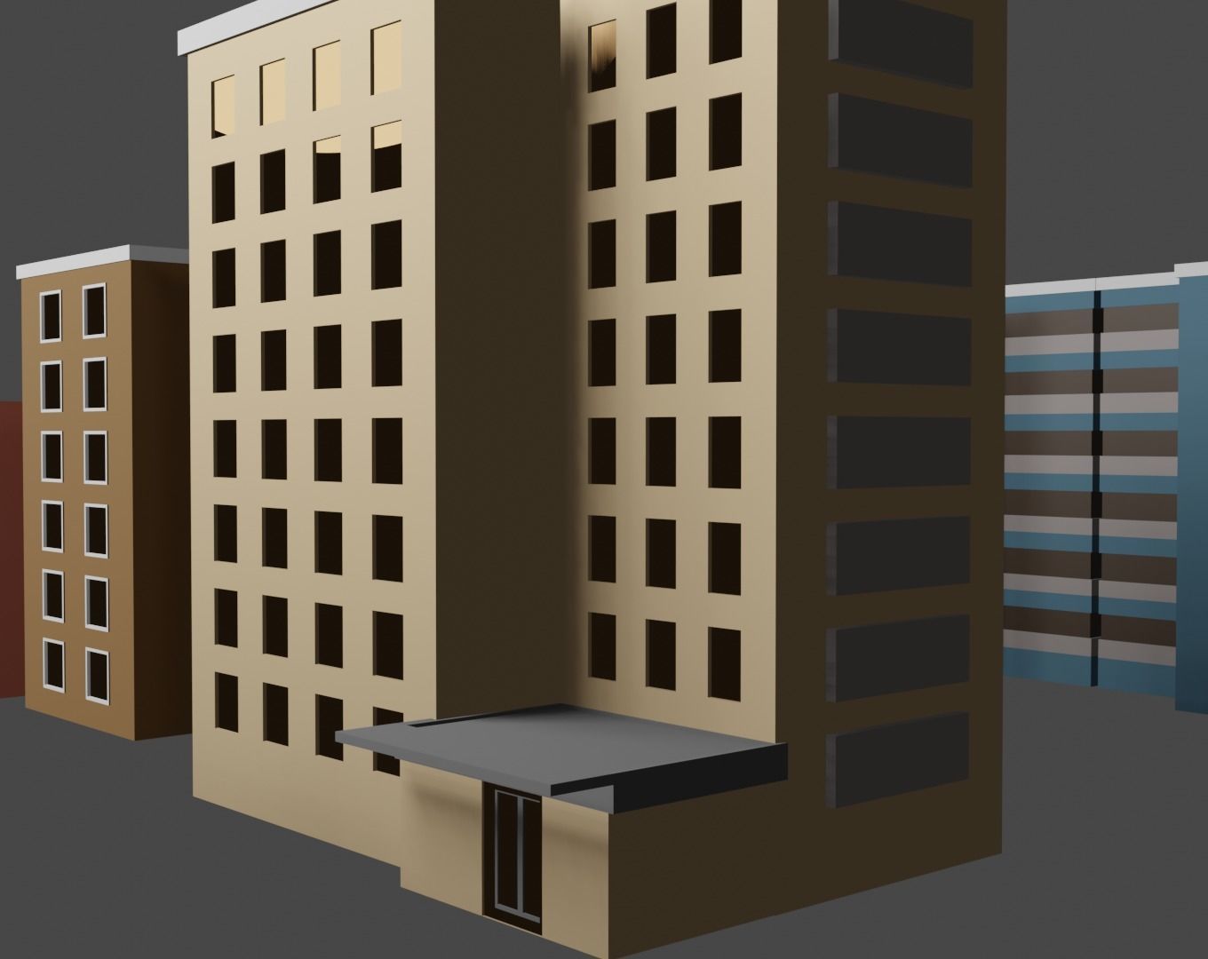 Low  poly city pack Low-poly 3D model_14