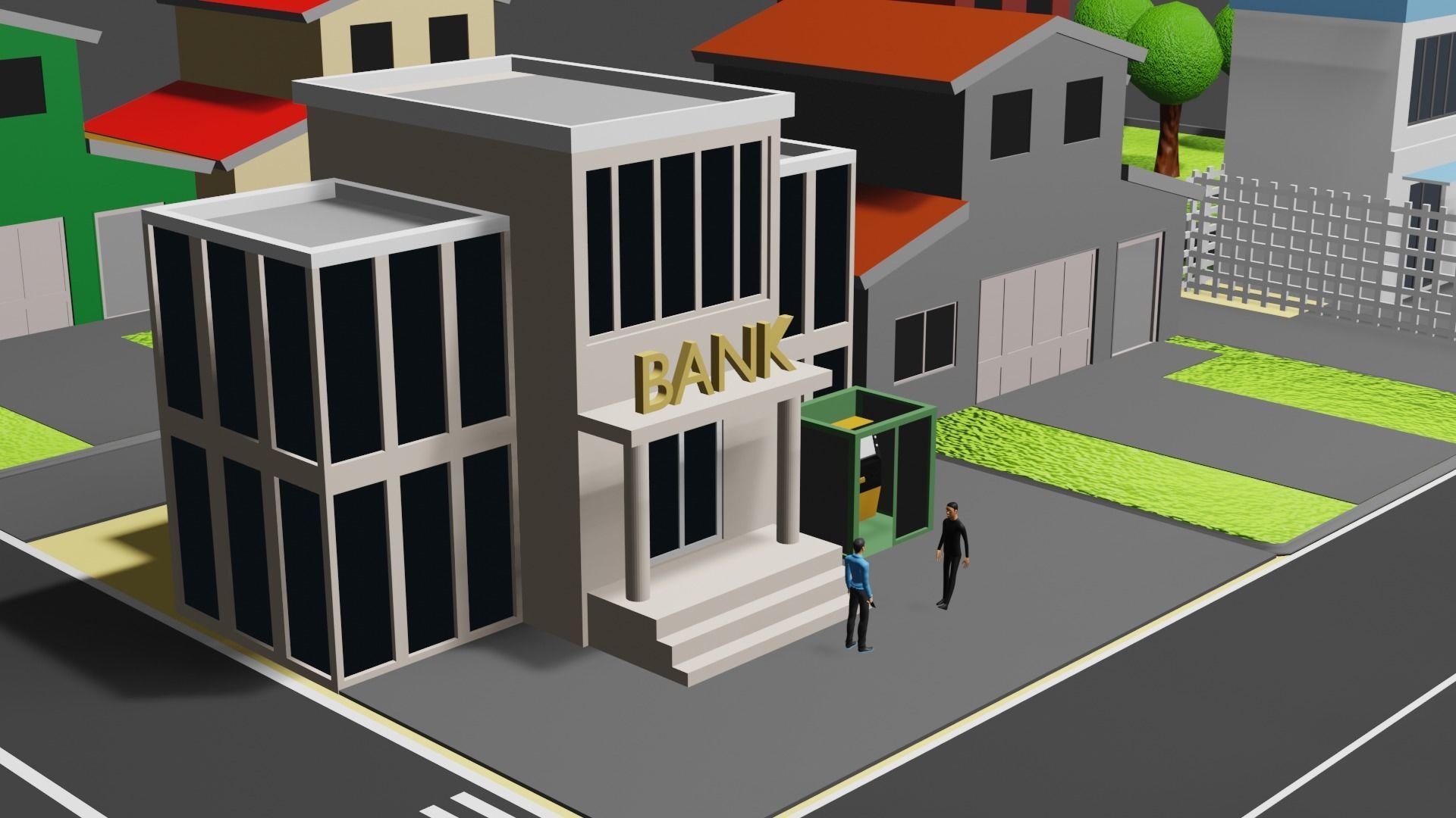 Low  poly city pack Low-poly 3D model_16