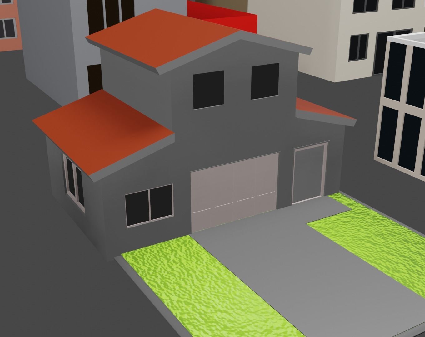 Low  poly city pack Low-poly 3D model_5