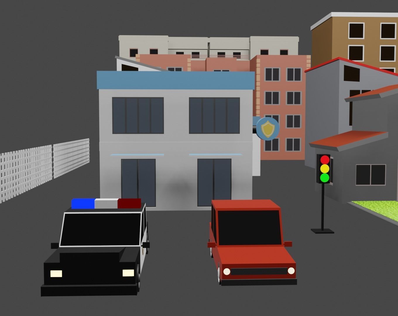 Low  poly city pack Low-poly 3D model_13