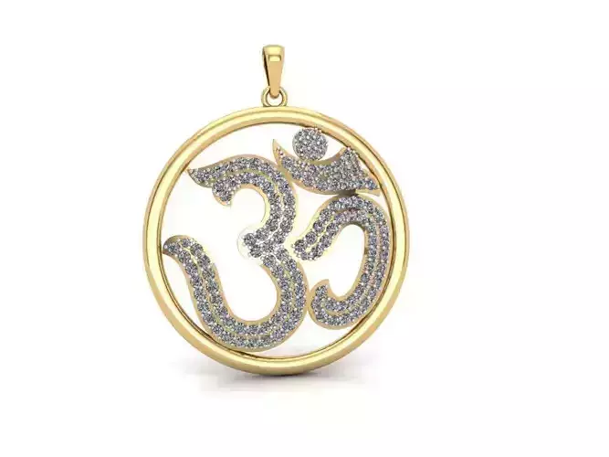 Om Gold Pendant