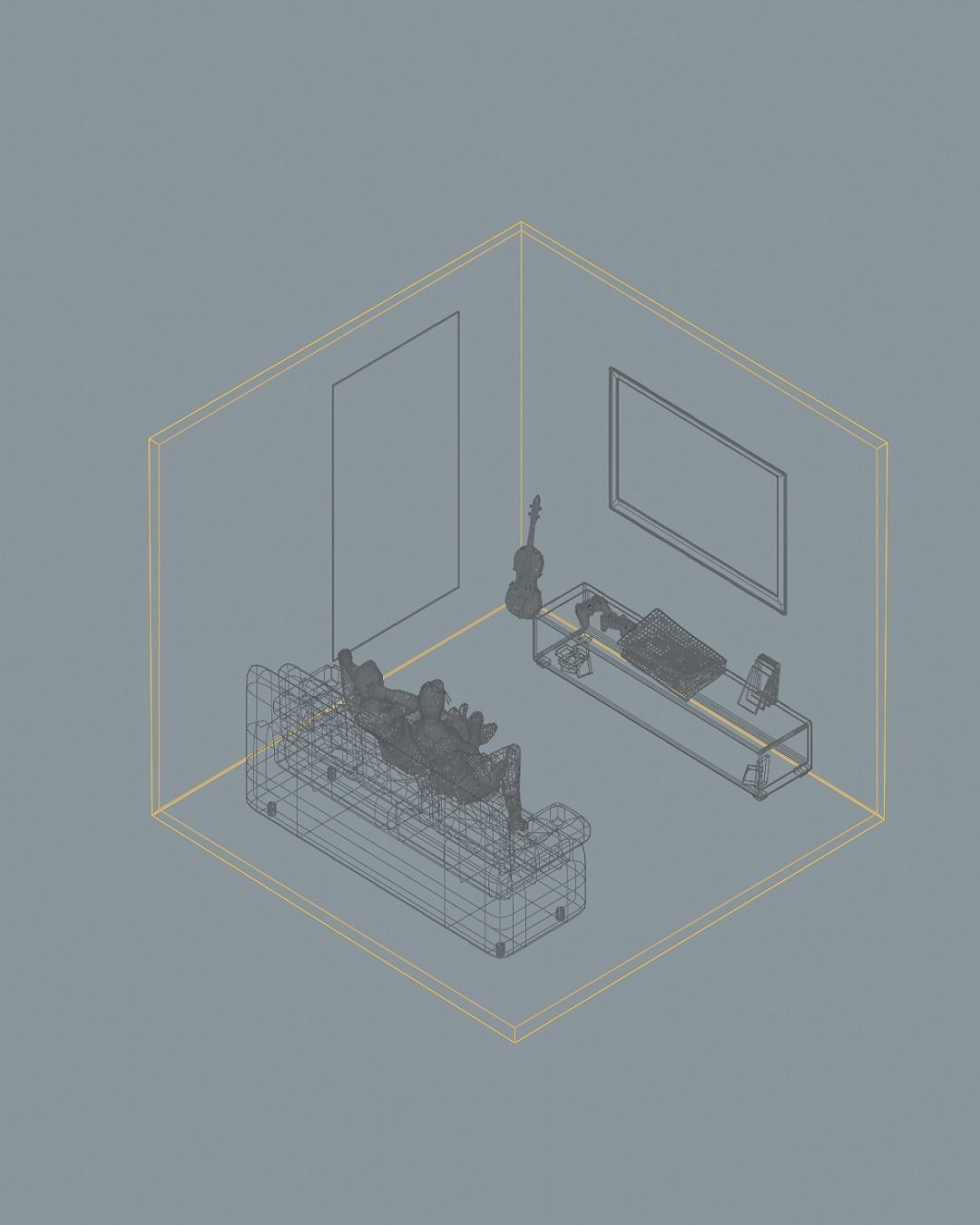 Isometric Room Low Poly Model Low-poly 3D model_4