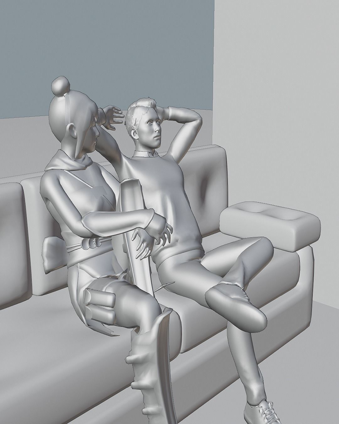 Isometric Room Low Poly Model Low-poly 3D model_11