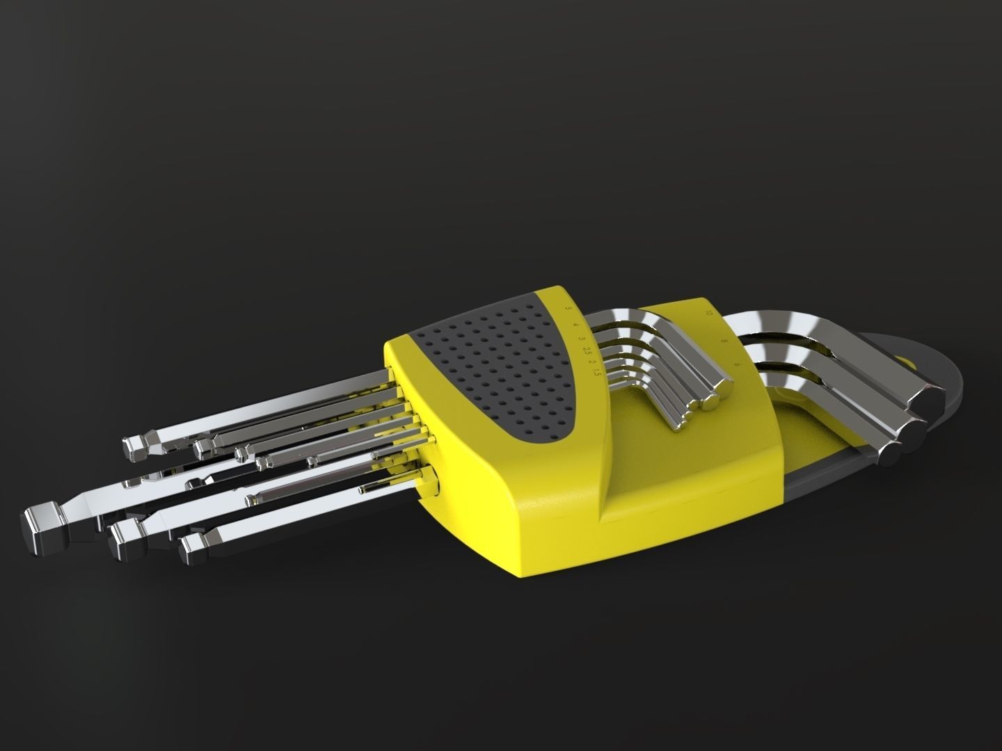 Allen Key Wrench 3D model_3