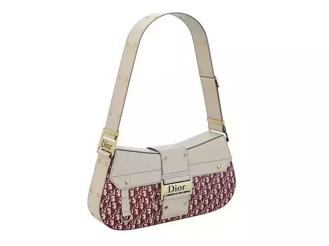 Dior Street Chic Bag Cream Red Print
