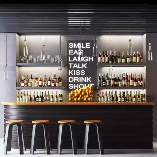 Cafe design 3D model