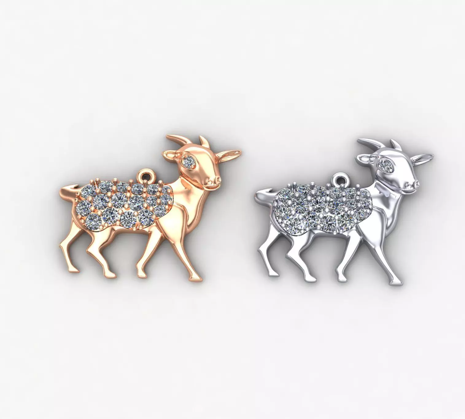 Goat Pendant Free Free 3D print model