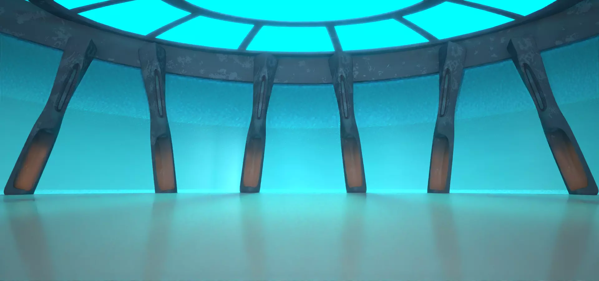 pudiom circular room with light Free 3D model