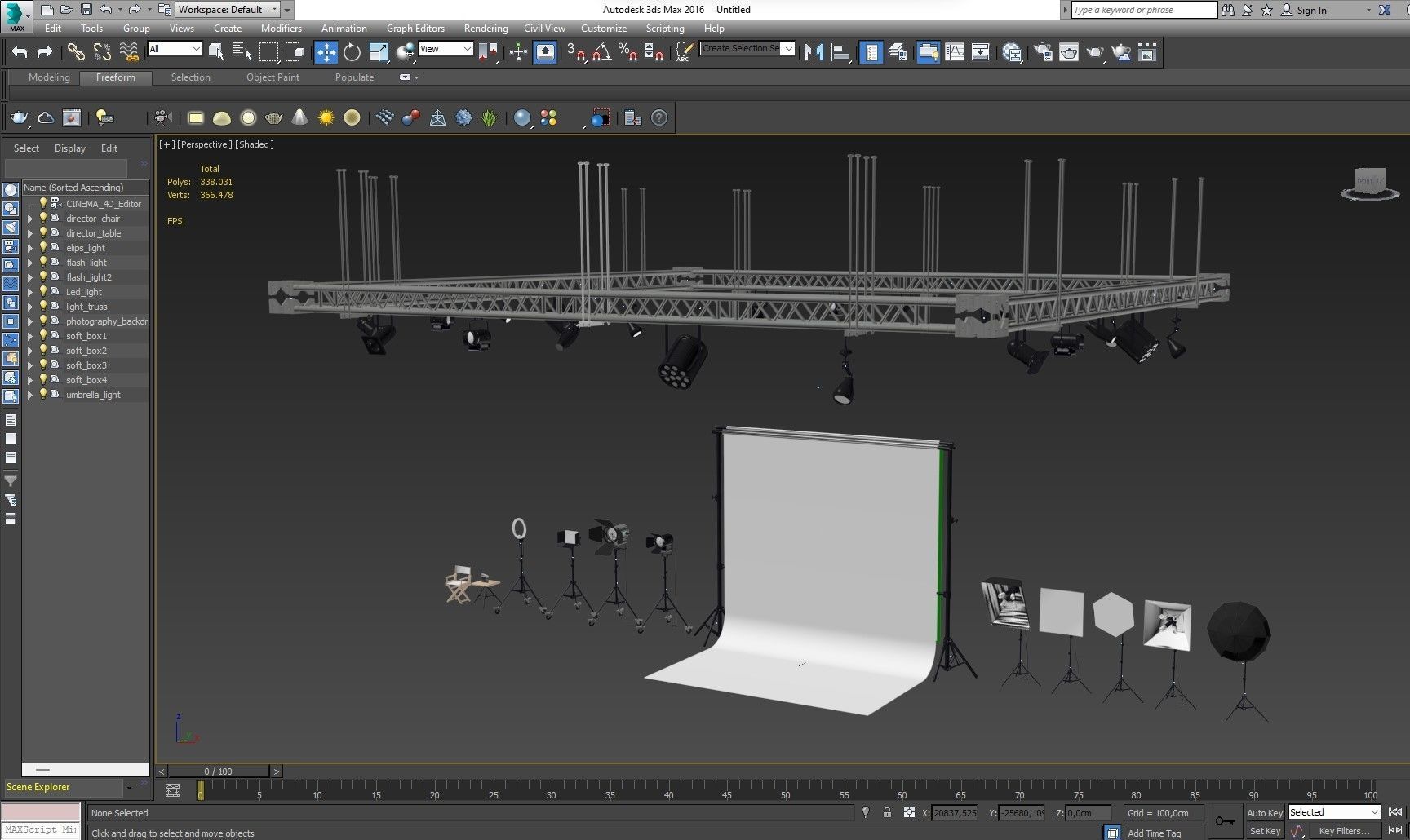  Studio Lighting Collection 3D model_40
