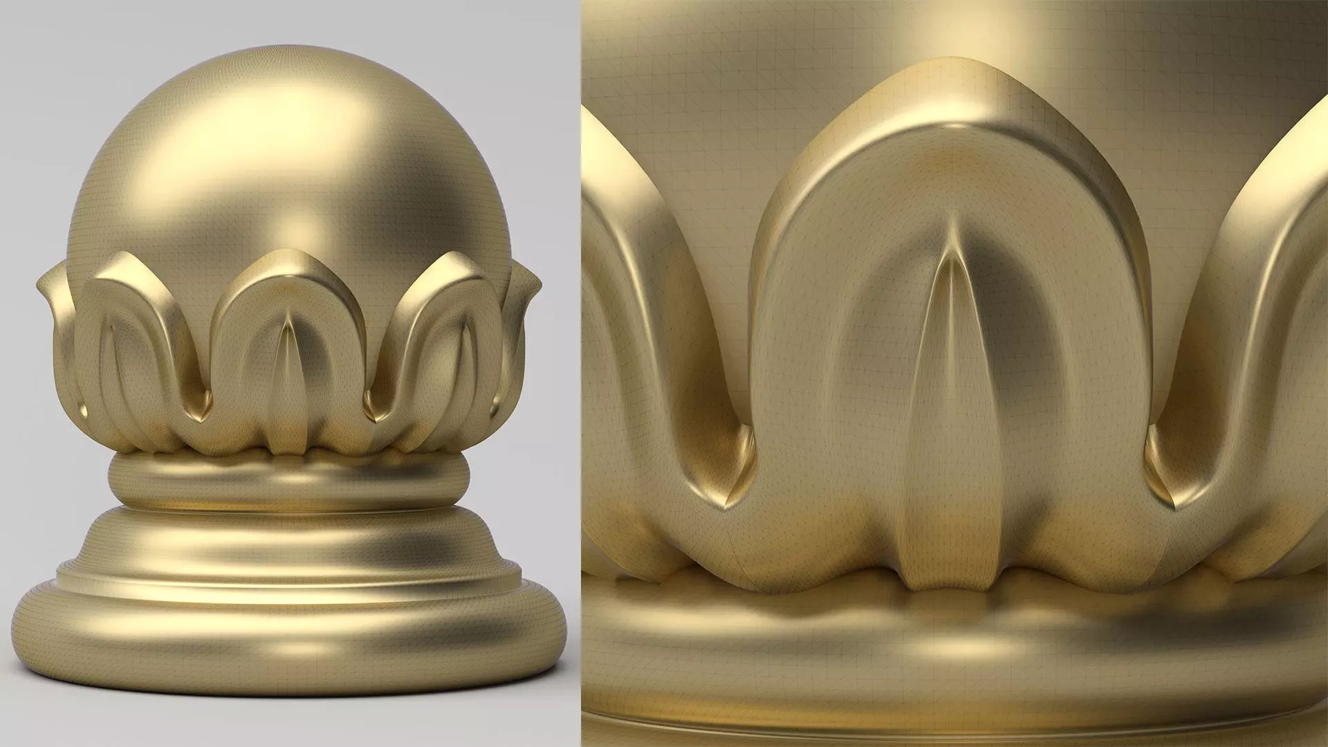Carved Finial 3D model_0
