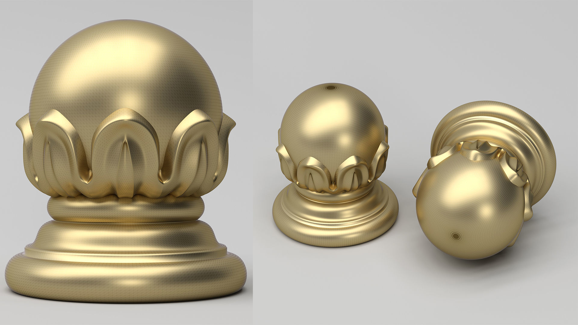 Carved Finial 3D model_1