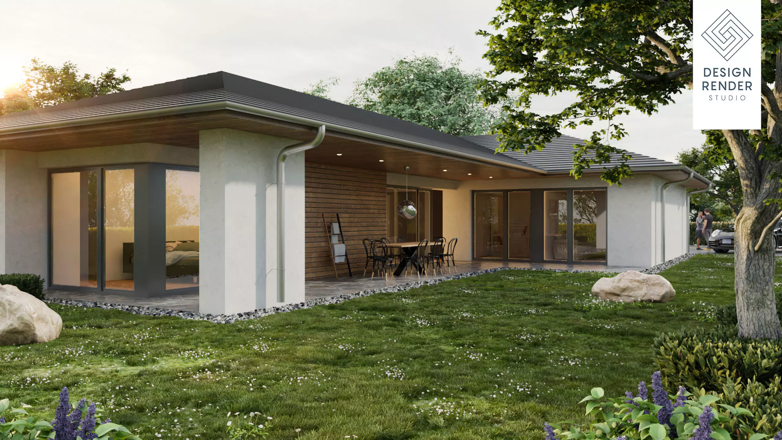 Modern Exterior 3D model Vray Sketchup 3D model | CGTrader