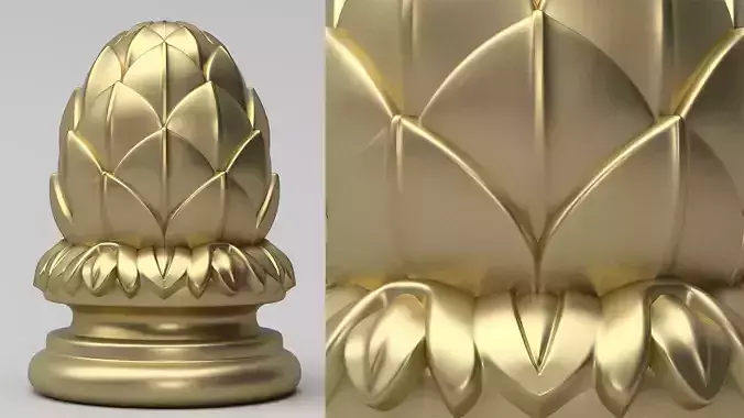 Carved Finial 3D model
